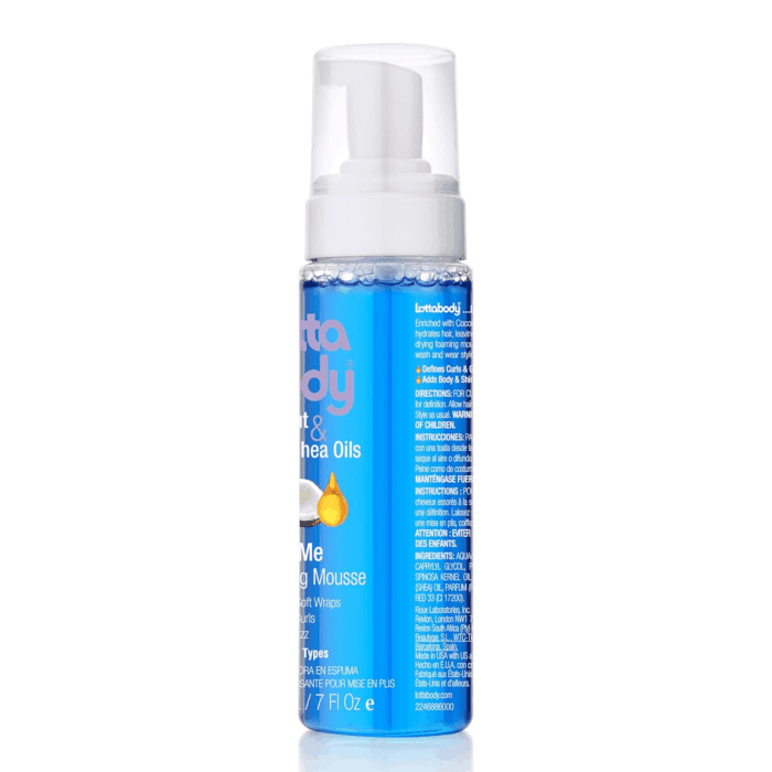 Lottabody Coconut Oil and Shea Wrap Me Foaming Curl Mousse , Creates Soft Wraps, Hair Mousse for Curly Hair, Defines Curls, anti Frizz, 7 Fl Oz - Image 6