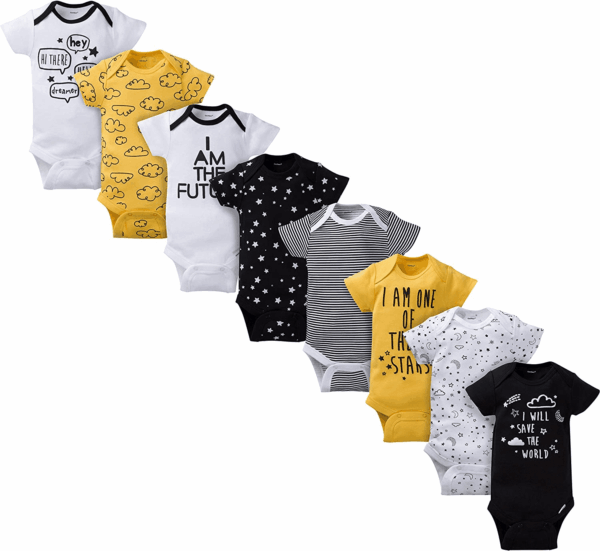 Baby 8-Pack Short Sleeve Onesie Bodysuits