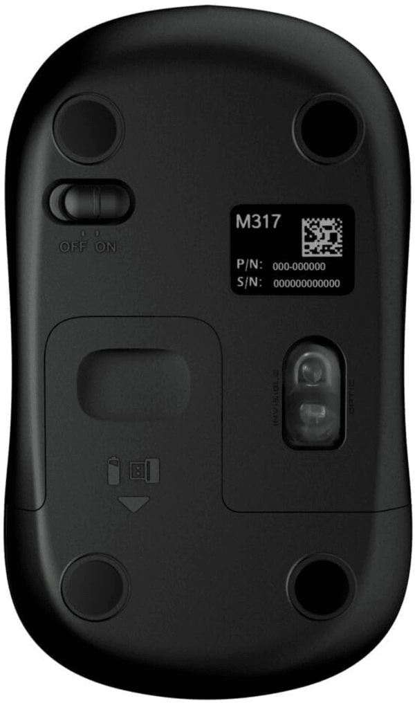 M317 Wireless Mouse, 2.4 Ghz with USB Receiver, 1000 DPI Optical Tracking, 12 Month Battery, Compatible with PC, Mac, Laptop, Chromebook - Red - Image 5