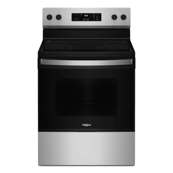 Flexible Cooktop 30-In Glass Top 4 Burners 5.3-Cu Ft Freestanding Electric Range ( Stainless Steel )