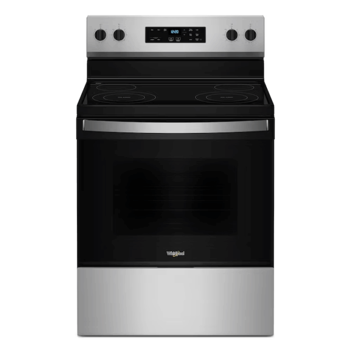Flexible Cooktop 30-In Glass Top 4 Burners 5.3-Cu Ft Freestanding Electric Range ( Stainless Steel )