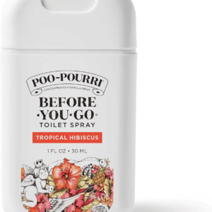 Before-You-Go Toilet Spray, Tropical Hibiscus, 1 Fl Oz Pocket Travel Size - Hibiscus, Apricot and Citrus