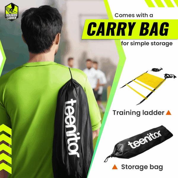 Agility Ladder Speed Ladder Training Ladder for Soccer, Speed, Football Fitness Feet Training Carry Bag Agility Training Equipment 13 Rungs, 23 Feet - Image 4