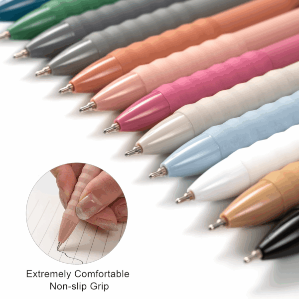 Ballpoint Pens Black Ink Ball Point Pen with Super Soft Grip Medium Point 1.0Mm Office Pens (Silver 12-Count) - Image 4