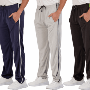 3 Pack: Men'S Mesh Athletic Gym Workout Lounge Open Bottom Sweatpants with Pockets (Available in Big & Tall)