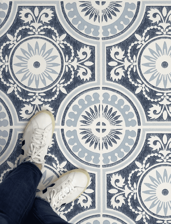 12-In by 12-In Blue Ezra Vinyl Peel & Stick Floor Tiles (10 Tiles), (10 Sq.Ft./Carton) - Image 4