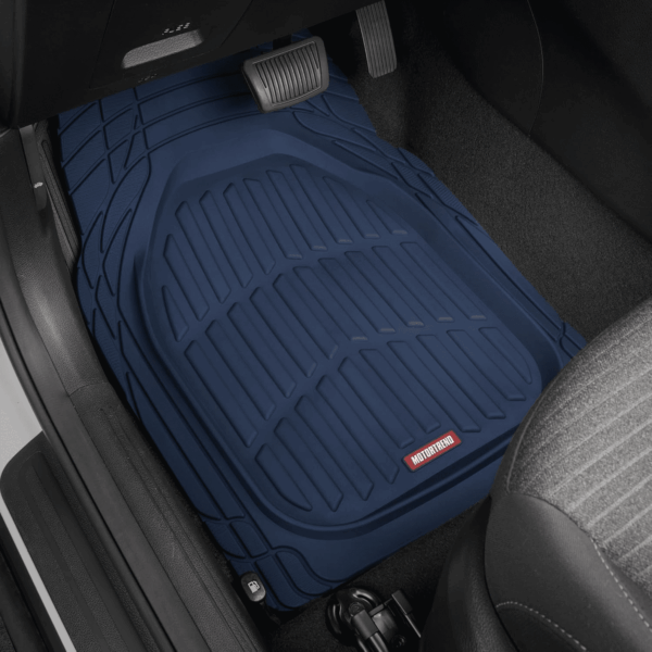 Flextough Floor Mats for Cars, Blue Deep Dish All-Weather Car Mats, Waterproof Trim-To Fit Automotive Floor Mats for Cars Trucks SUV, Universal Floor Liner Car Accessories - Image 2