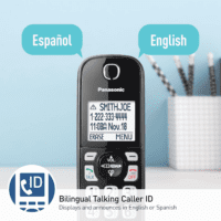 Cordless Phone with Answering Machine, Advanced Call Block, Bilingual Caller ID and Easy to Read High-Contrast Display, Expandable System with 2 Handsets - KX-TGD832M (Metallic Black) - Image 7