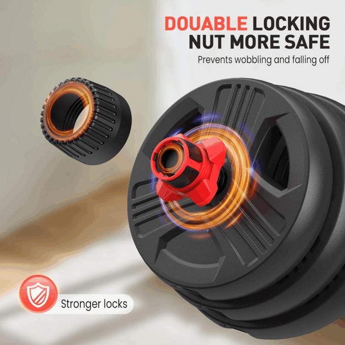 Adjustable Dumbbells, 20/30/40/55/60/70/80/90Lbs Free Weight Set with Connector, 2 or 3 in 1 Dumbbells Used as Barbell, Kettlebells, Fitness Exercises for Home Gym Suitable for Men/Women - Image 6