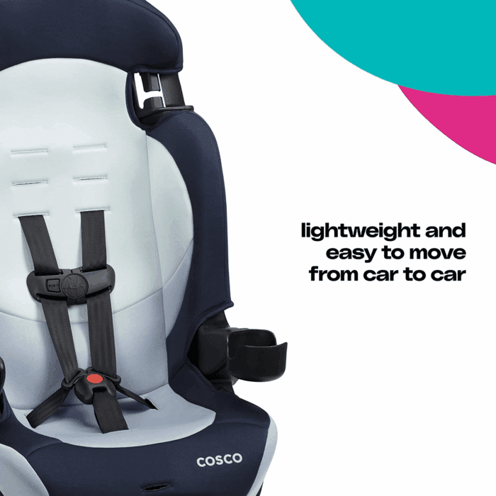 Kids Finale DX 2-In-1 Booster Car Seat, Forward Facing Toddler Car Seat (30-65 Lbs) and Belt Positioning High Back Booster Seat (40-100 Lbs), Rainbow - Image 2