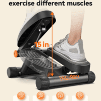 Steppers for Exercise, Mini Stair Stepper with Resistance Bands at Home Workout Equipment with 300LBS Loading Capacity, Hydraulic Fitness Stepper with LCD Monitor - Image 4