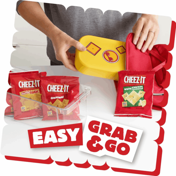 Cheese Crackers, Baked Snack Crackers, Lunch Snacks, Variety Pack, 12.1Oz Box (12 Packs) - Image 4