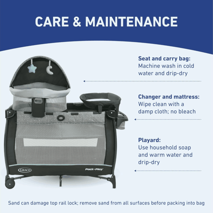 Pack N Play Dome LX Playard with Baby Bassinet, Lightweight Portable Crib, Push-Button Fold Travel Crib, Redmond, Convertible - Image 3