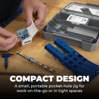 Durable Pocket-Hole Jig 320 with Classic 2 Inch Face Clamp - Includes Wood Clamps for Woodworking & Tight Spaces - for Materials 1/2 Inch to 1 1/2 Inch Thick - Image 3