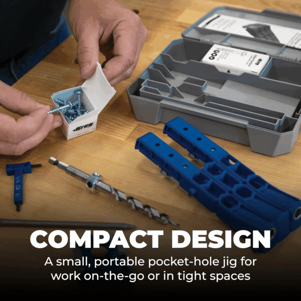 Durable Pocket-Hole Jig 320 with Classic 2 Inch Face Clamp - Includes Wood Clamps for Woodworking & Tight Spaces - for Materials 1/2 Inch to 1 1/2 Inch Thick - Image 3