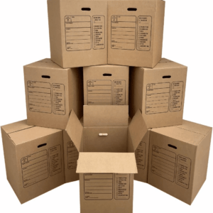 Moving Boxes with Handles, 10 Premium Large, 18 X 18 X 24, Brown, BOXINDSLAR10