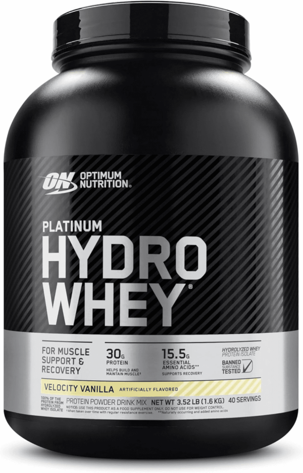 Platinum Hydrowhey Protein Powder, 100% Hydrolyzed Whey Isolate Powder, Flavor: Velocity Vanilla, 3.5 Pounds (Packaging May Vary)