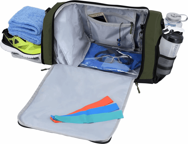 Ultimate Gym Bag 2.0: the Durable Crowdsource Designed Duffel Bag with 10 Optimal Compartments Including Water Resistant Pouch - Image 3