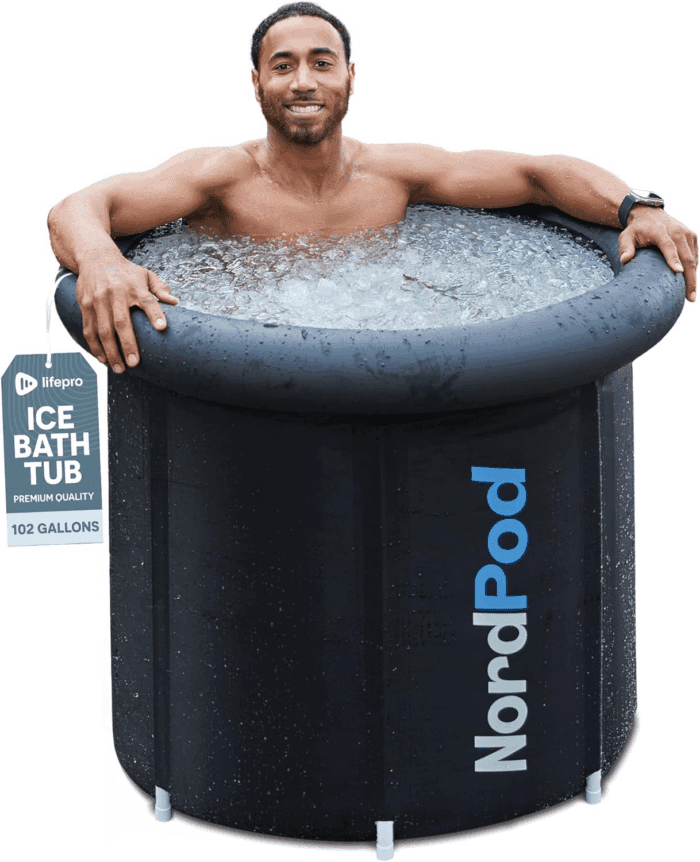 Nordpod Recovery Ice Tub – Portable Cold Plunge Tub for Athletes, Ice Bath for Recovery & Therapy – Outdoor/Indoor Use, All-Weather Lid, XL Size – Holds up to 102 Gallons