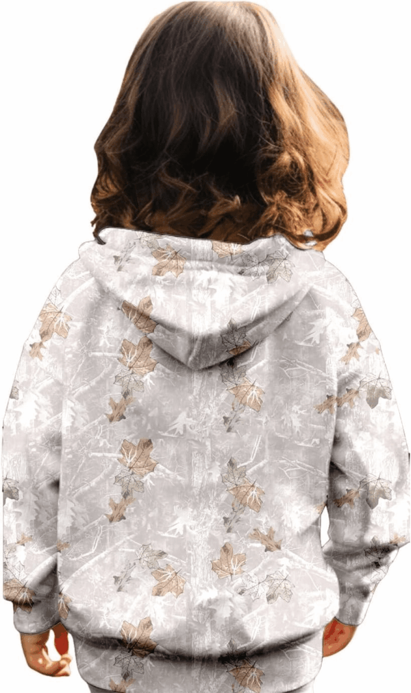 Camo Hoodies for Teen Girls Cute Sweatshirt Maple Leaf Print Oversized Fleece Sweatshirts Pullover Tops with Pocket - Image 6