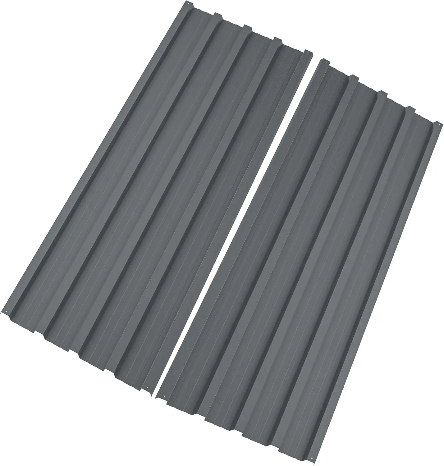 Metal Galvanized Steel Roof Panels, L42.52"×W16.77" Tin Roofing Panel, Roof Protector for Garages, Sheds, Stables and Mobile Homes, Grey (20PCS, 99 Ft²)
