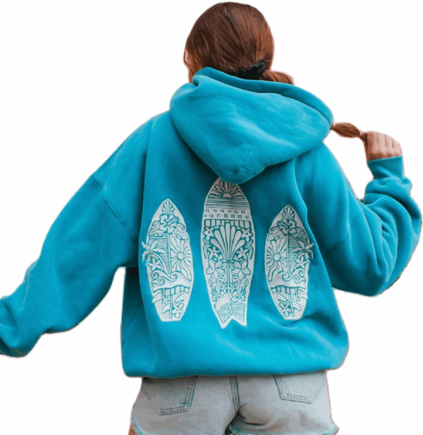 Preppy Embroidery Floral Hoodie for Teen Girl Women Oversized Hooded Sweatshirt Y2K Vintage Graphic Pullover Top - Image 2