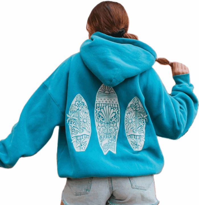 Preppy Embroidery Floral Hoodie for Teen Girl Women Oversized Hooded Sweatshirt Y2K Vintage Graphic Pullover Top - Image 2