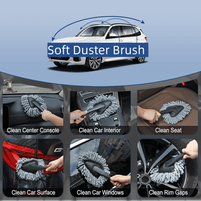 Car Interior Duster Detail Brush Cleaning Gel Kit, Soft Dash Vent Dusting Slime Putty Detailing Brushes Accessories Essentials Supplies Tools for Auto,Truck,Suv,Rv - Image 3