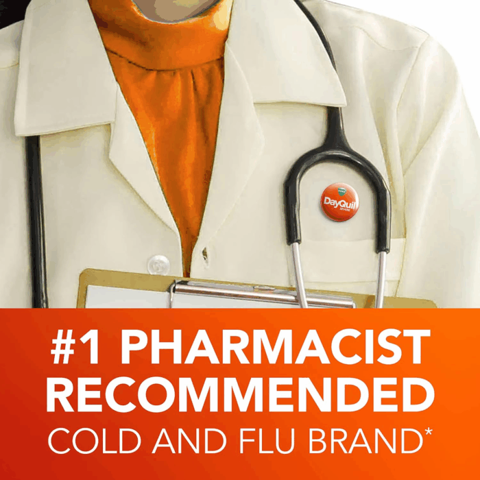 Dayquil Severe Cold, Flu & Congestion Medicine, Liquicaps, Maximum Strength Orange, 24 Count - Image 5