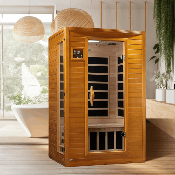 Andora 2-Person Low EMF FAR Infrared Sauna with Red Light & Bluetooth Speakers | Personal Indoor Spa for Home & Gym – Made from Canadian Hemlock - Image 8