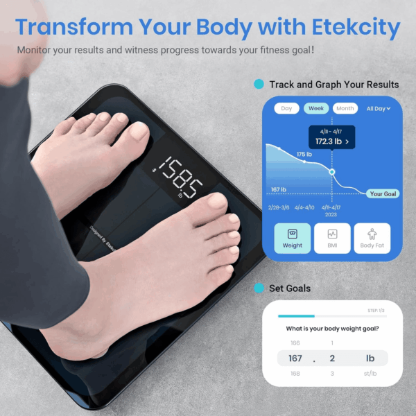 Smart Scale for Body Weight FSA HSA Store Eligible, Bathroom Digital Weighing Scale with BMI, Body Fat, Muscle Mass, Accurate Bluetooth Home User Health Equipment Sync Apps - Image 4