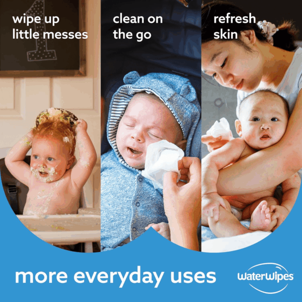 Plastic-Free Original Baby Wipes, 99.9% Water Based Wipes, Unscented & Hypoallergenic for Sensitive Skin, 60 Count (Pack of 12), Packaging May Vary - Image 6