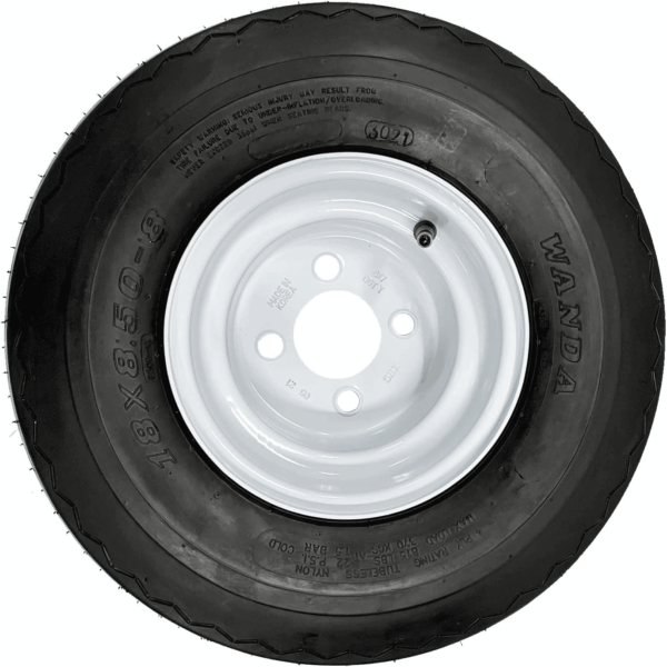 4-Pack 8" 18X8.50-8 18/8.5-8 White Golf Cart Wheels Tires Combo Fits Club Car, Cushman, EZGO, Yamaha - Image 2
