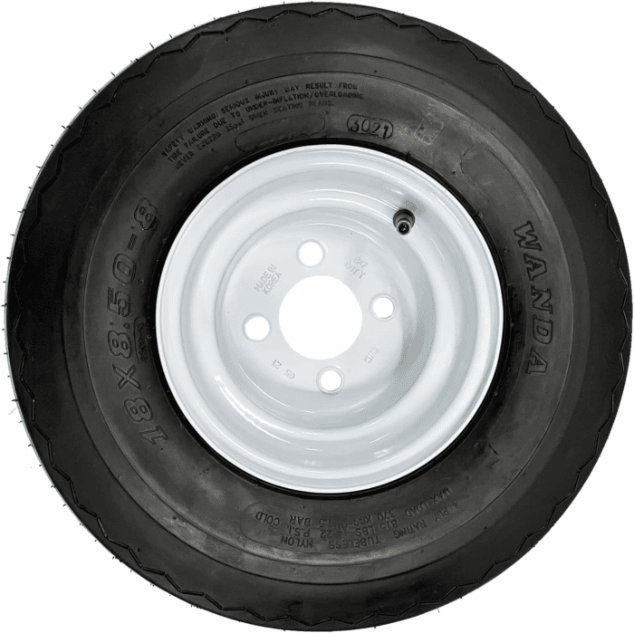 4-Pack 8" 18X8.50-8 18/8.5-8 White Golf Cart Wheels Tires Combo Fits Club Car, Cushman, EZGO, Yamaha - Image 2