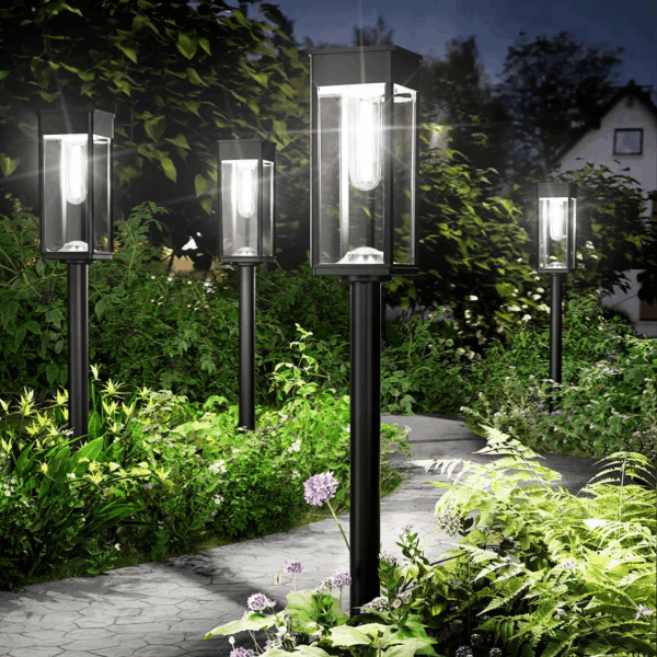 Super Bright Solar Pathway Lights Outdoor,8 Pack Solar Lights Outdoor,Ip65 Waterproof Solar Garden Lights Solar Powered Landscape Lighting for Yard Patio Walkway Driveway Pathway (Cool White)