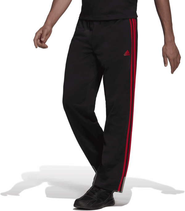 Men'S Essentials Warm-Up Open Hem 3-Stripes Tracksuit Pants