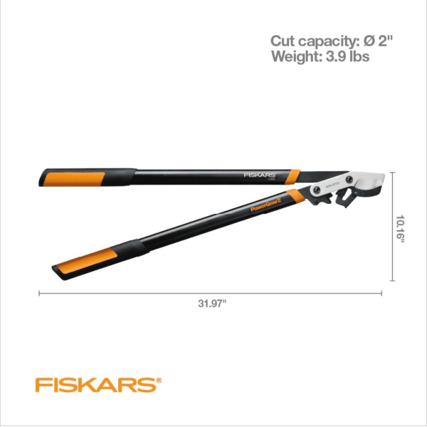 32-Inch Loppers for Tree Trimming, Heavy Duty, Low-Friction Sharp Steel Blade, Branch Cutter up to 2-Inch Diameter Cut Capacity, Powergear2 Technology That Multiplies Power for Less Effort - Image 6