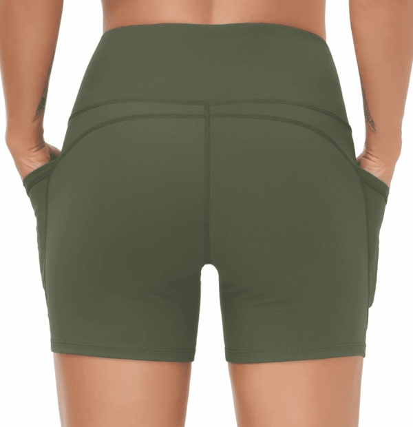 Women'S High Waist Workout Shorts Breathable Dolphin Split Elastic Lounge Yoga Shorts - Image 4