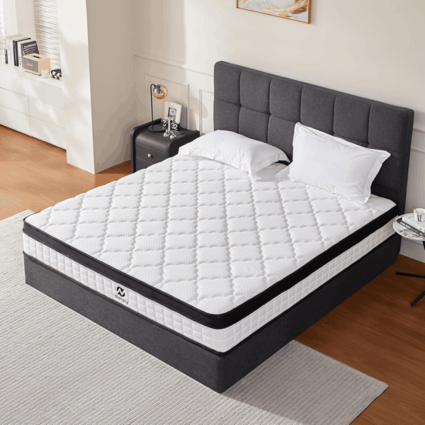 Full Size Mattress, 12 Inch Full Mattress in a Box, Hybrid Memory Foam & Individually Pocket Spring to Improve Sleep and Pain Relief, Medium Firmness, Certipur-Us Certified