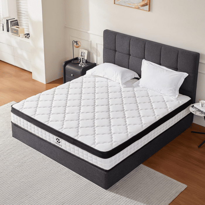 Full Size Mattress, 12 Inch Full Mattress in a Box, Hybrid Memory Foam & Individually Pocket Spring to Improve Sleep and Pain Relief, Medium Firmness, Certipur-Us Certified