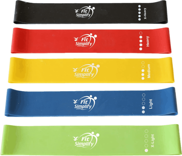 Resistance Loop Exercise Bands with Instruction Guide and Carry Bag, Set of 5 - Image 2
