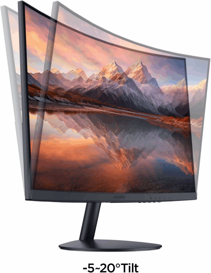 24 Inch Curved Monitor, Full HD 1080P Curved Computer Monitor, 1500R Screen, HDMI VGA, Tilt Adjustment, LCD Display, Eye Care, Black 24N5CA - Image 6