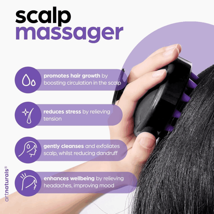 Organic Rosemary & Castor Hair Growth Oil + Scalp Massager Set – Hair Styling Oils for Dry, Itchy Scalp, Thickening & Hydration - Scalp Oil Products for Damaged Hair & Split Ends – 4.0 Oz - Image 4
