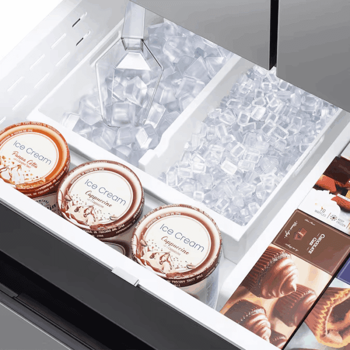 Standard-Depth Mega Capacity 31.5-Cu Ft 3 -Door Smart Compatible French Door Refrigerator with Dual Ice Maker with Water Dispenser ( Fingerprint Resistant Stainless Steel ) ENERGY STAR Certified - Image 9