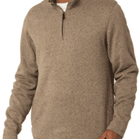 Men'S Long Sleeve Fleece Quarter-Zip Sweater