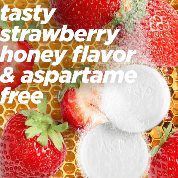 Powerfast Fizz, Severe Cold & Flu Medicine, Strawberry Honey Effervescent Tablets, 24Ct - Image 2