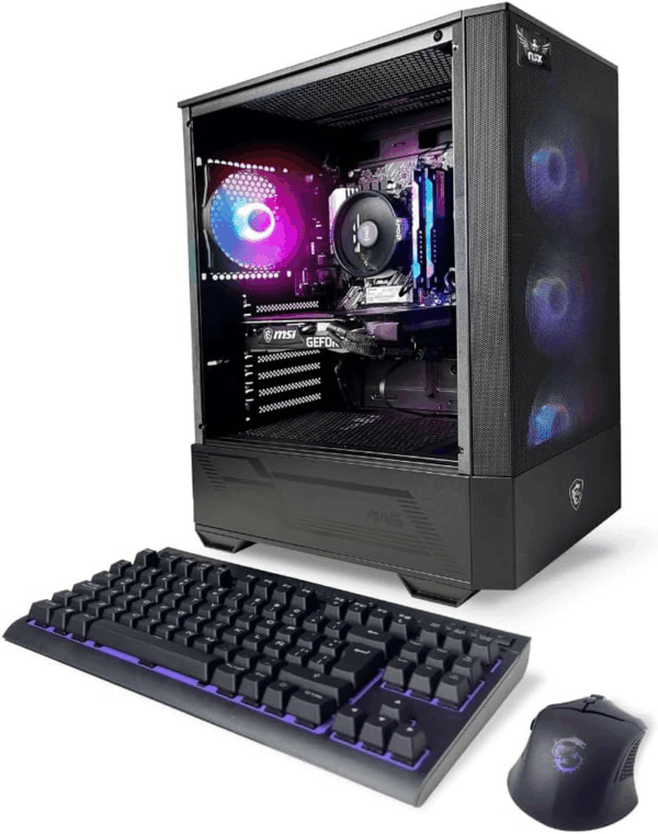 PC Desktop – AMD Ryzen 5 5500 3.6 Ghz, RTX 3050 Ventus 2X Oc, 512 GB NVME SSD, 16GB DDR4 RGB RAM 3600, 650W Bronze PSU, Windows 11 Home 64-Bit Built in USA Wifi Ready