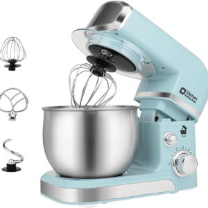 Stand Mixer,3.2Qt Small Electric Food Mixer,6 Speeds Portable Lightweight Kitchen Mixer for Daily Use with Egg Whisk,Dough Hook,Flat Beater (Blue)