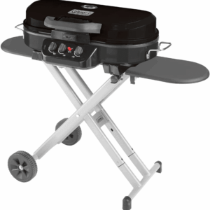 Roadtrip 285 Portable Stand-Up Propane Grill with 3 Adjustable Burners & Instastart Ignition, 20,000 Btus of Power for Outdoor Cooking