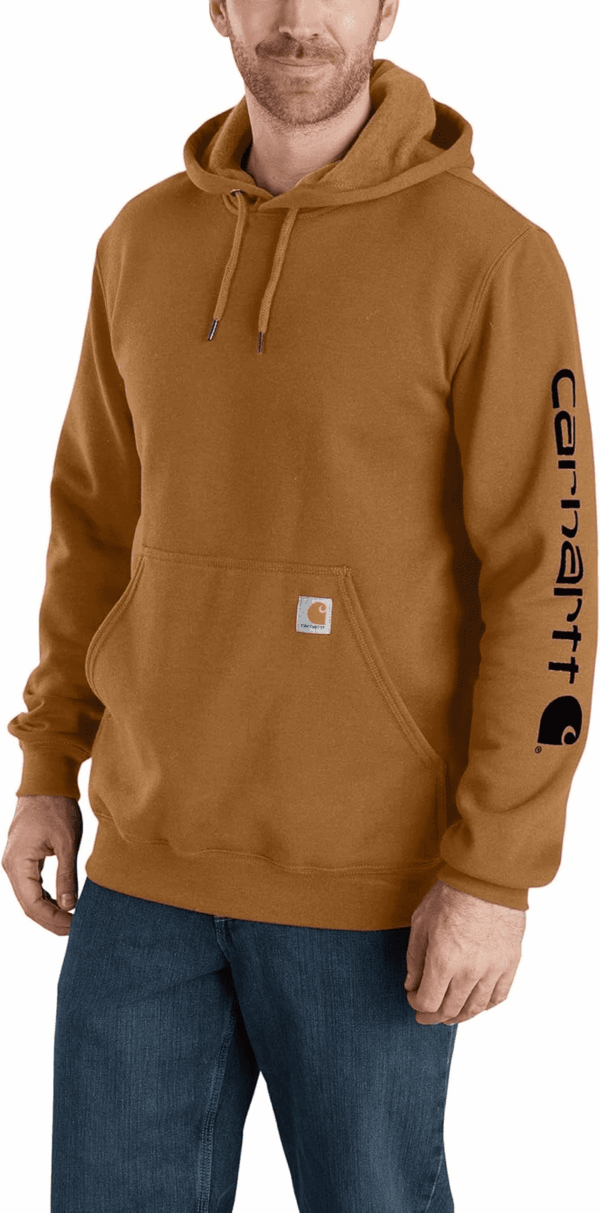 Men'S Loose Fit Midweight Logo Sleeve Graphic Sweatshirt - Image 2